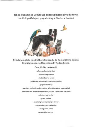 sbírka pro Útulek Jimlín
